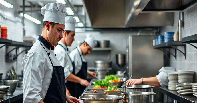 Uniforme cozinha industrial garante segurança e conforto na preparação de alimentos